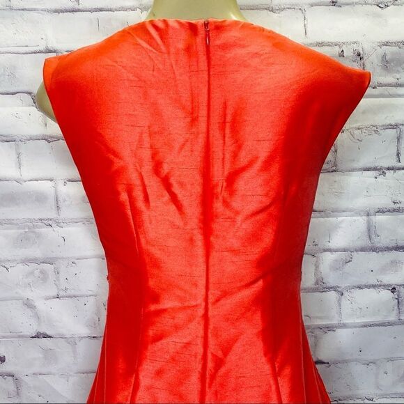 London Times Woman Orange Tiered Formal Dress - Picture 5 of 10